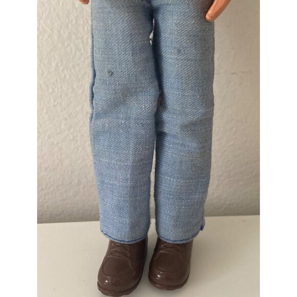 1973 Mattel SUNSHINE FAMILY MOM DAD Dolls Red Floral Dress Blue Overalls Vintage - Picture 15 of 16